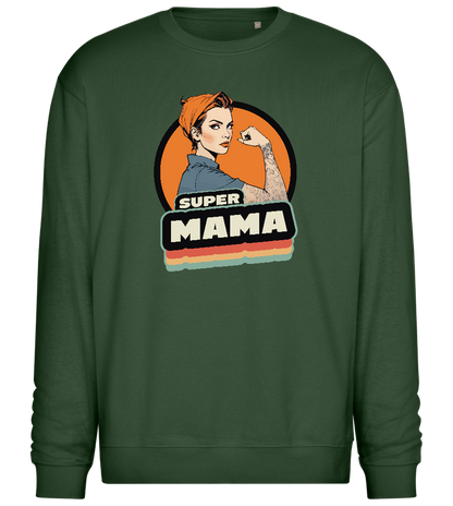 Super Mama Design - Comfort Essential Unisex Sweater_GREEN BOTTLE_front