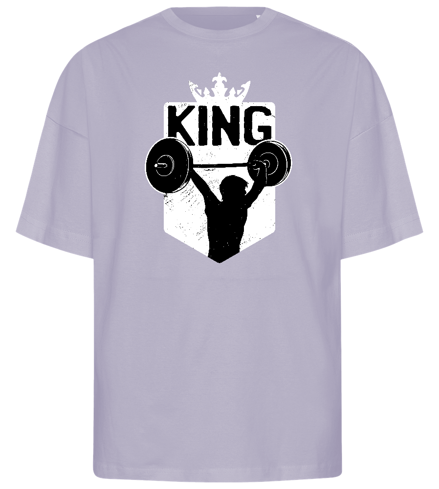 Weightlifting King Design - Premium men's oversized t-shirt_LILAK_front