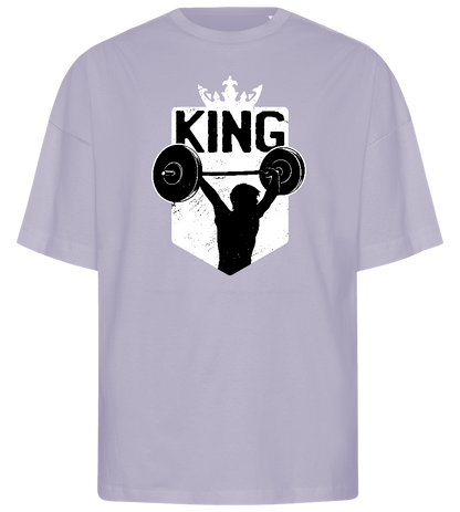 Weightlifting King Design - Premium men's oversized t-shirt_LILAK_front