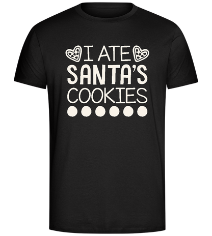 Santa's Cookies Design - Comfort Unisex T-Shirt_DEEP BLACK_front