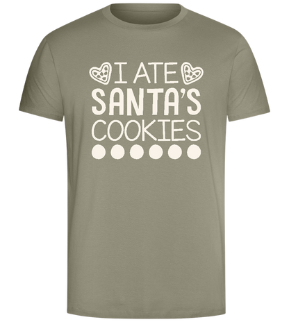 Santa's Cookies Design - Comfort Unisex T-Shirt_KHAKI_front