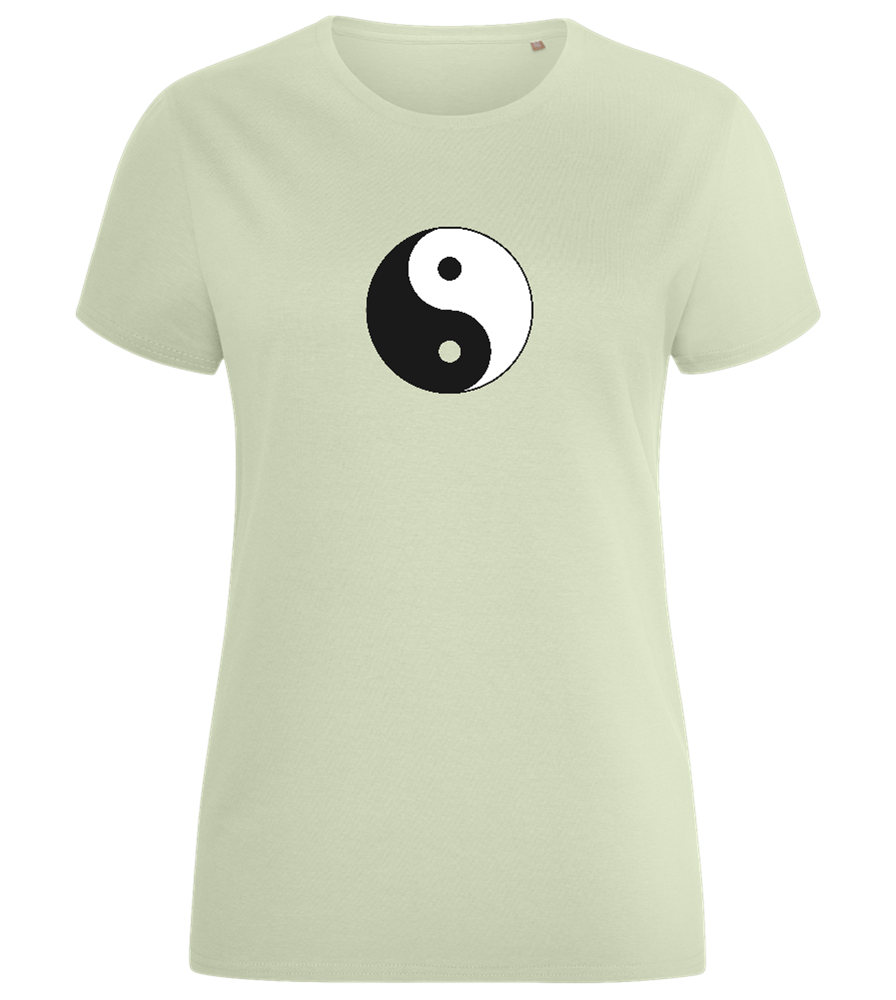 Yin Yang Symbol Design - Comfort women's fitted t-shirt_SILESTONE_front