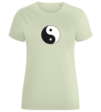 Yin Yang Symbol Design - Comfort women's fitted t-shirt_SILESTONE_front