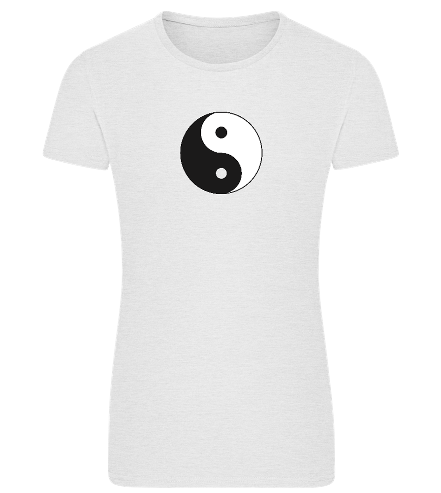 Yin Yang Symbol Design - Comfort women's fitted t-shirt_VIBRANT WHITE_front