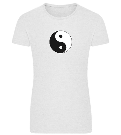 Yin Yang Symbol Design - Comfort women's fitted t-shirt_VIBRANT WHITE_front