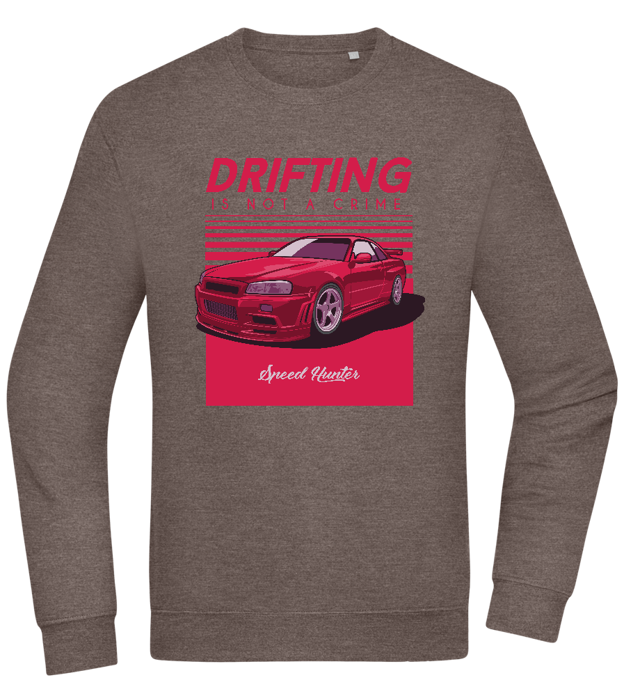 Drifting Not A Crime Design - Comfort Essential Unisex Sweater_CHARCOAL CHIN_front