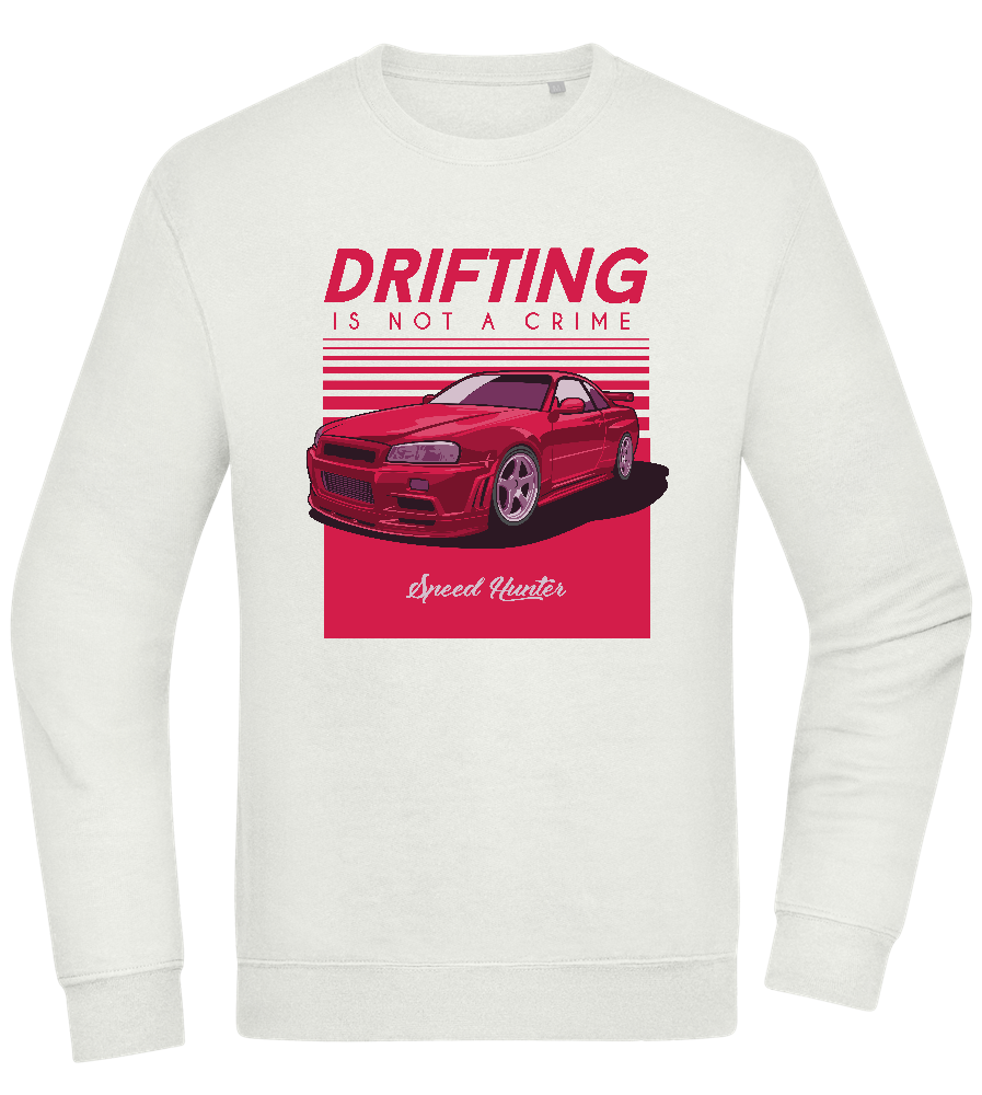 Drifting Not A Crime Design - Comfort Essential Unisex Sweater_CREAMY GREEN_front