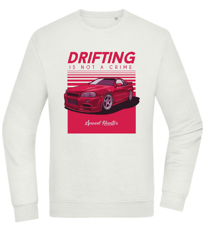 Drifting Not A Crime Design - Comfort Essential Unisex Sweater_CREAMY GREEN_front