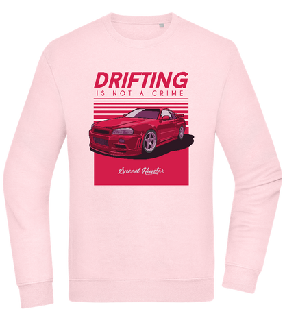 Drifting Not A Crime Design - Comfort Essential Unisex Sweater_LIGHT PEACH ROSE_front