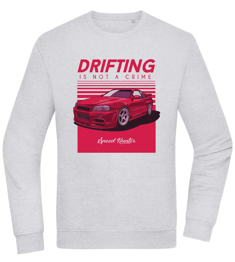 Drifting Not A Crime Design - Comfort Essential Unisex Sweater_ORION GREY II_front