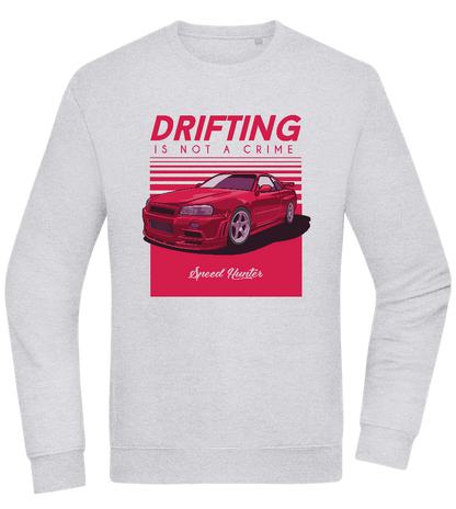 Drifting Not A Crime Design - Comfort Essential Unisex Sweater_ORION GREY II_front