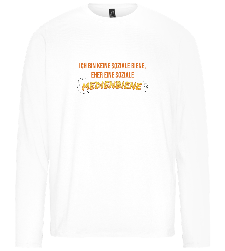 Social Media Design - Premium men's long sleeve t-shirt_WHITE_front