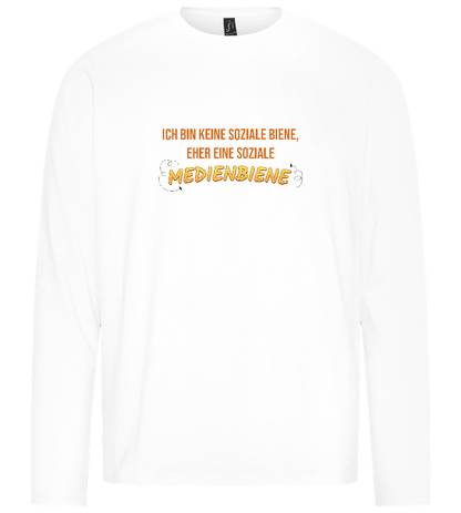 Social Media Design - Premium men's long sleeve t-shirt_WHITE_front