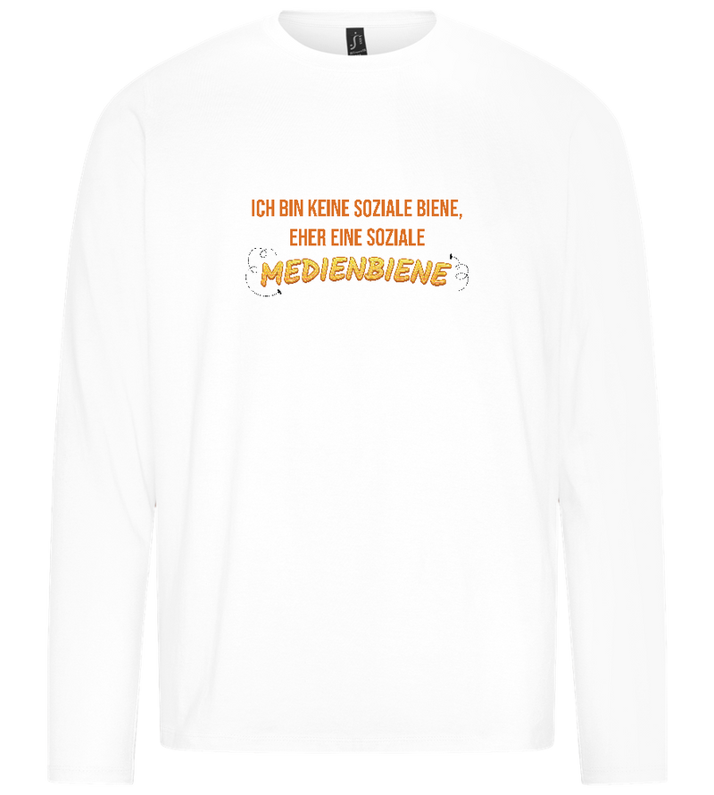 Social Media Design - Premium men's long sleeve t-shirt_WHITE_front