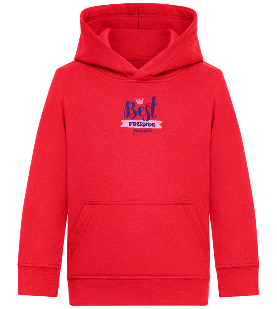 BFF Crown Design - Comfort Kids Hoodie_BRIGHT RED_front