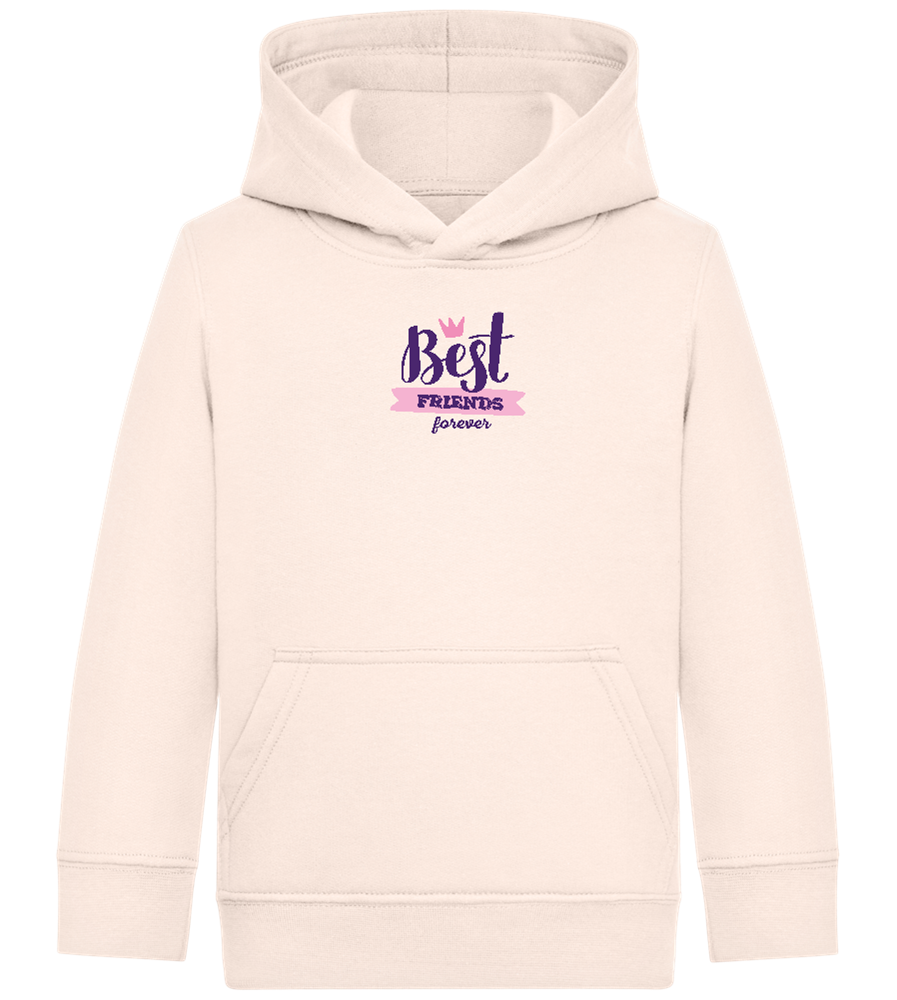 BFF Crown Design - Comfort Kids Hoodie_LIGHT PEACH ROSE_front