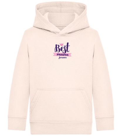 BFF Crown Design - Comfort Kids Hoodie_LIGHT PEACH ROSE_front