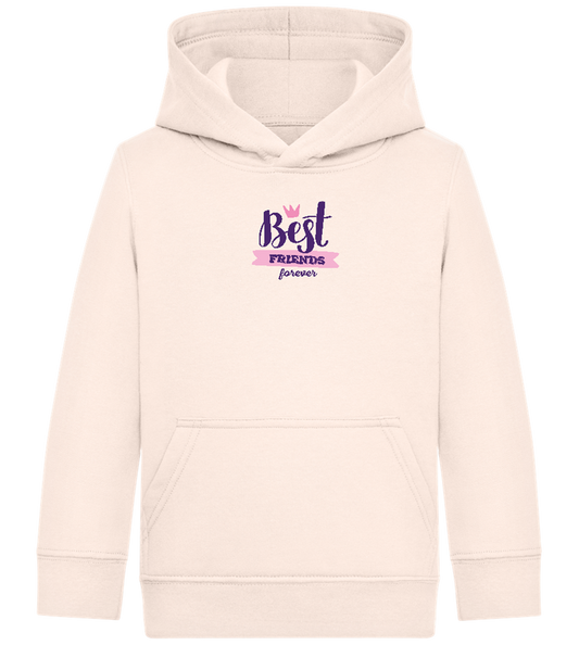 BFF Crown Design - Comfort Kids Hoodie_LIGHT PEACH ROSE_front