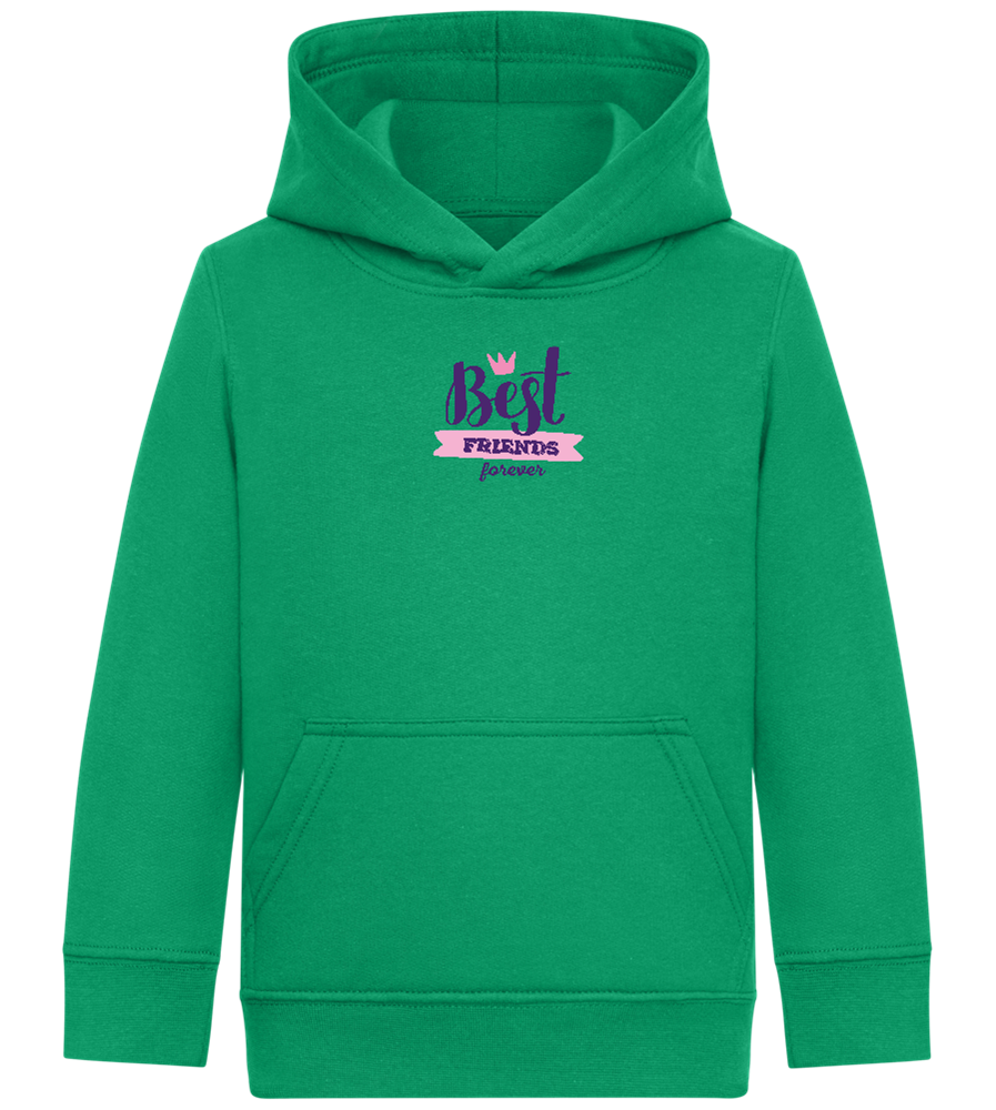 BFF Crown Design - Comfort Kids Hoodie_MEADOW GREEN_front