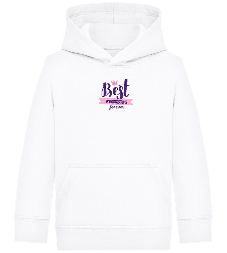 BFF Crown Design - Comfort Kids Hoodie_WHITE_front