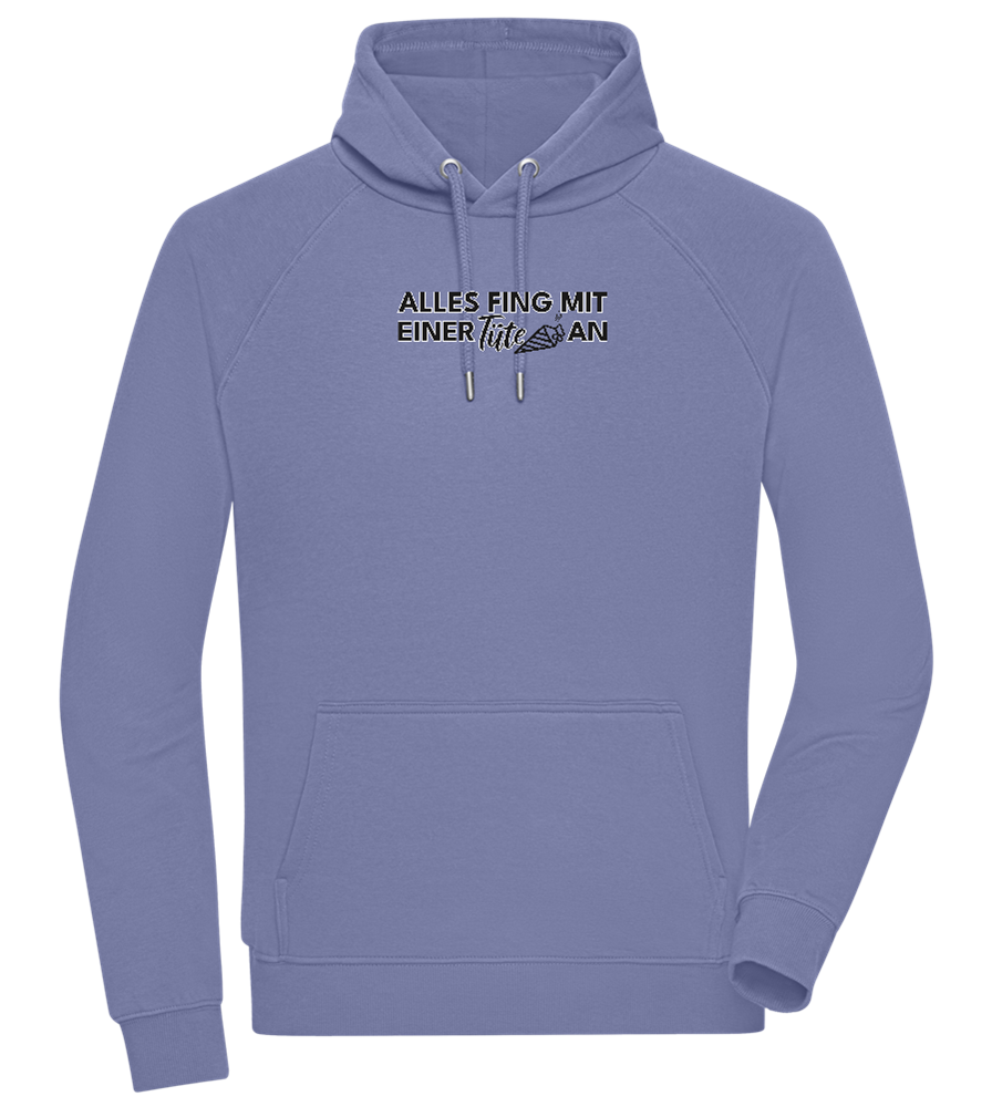 Alles Fing Mit Einer Tüte An Design - Comfort unisex hoodie_BLUE_front