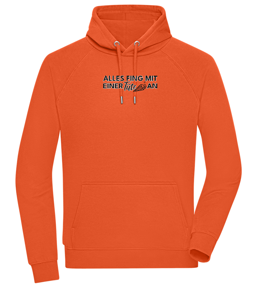 Alles Fing Mit Einer Tüte An Design - Comfort unisex hoodie_BURNT ORANGE_front