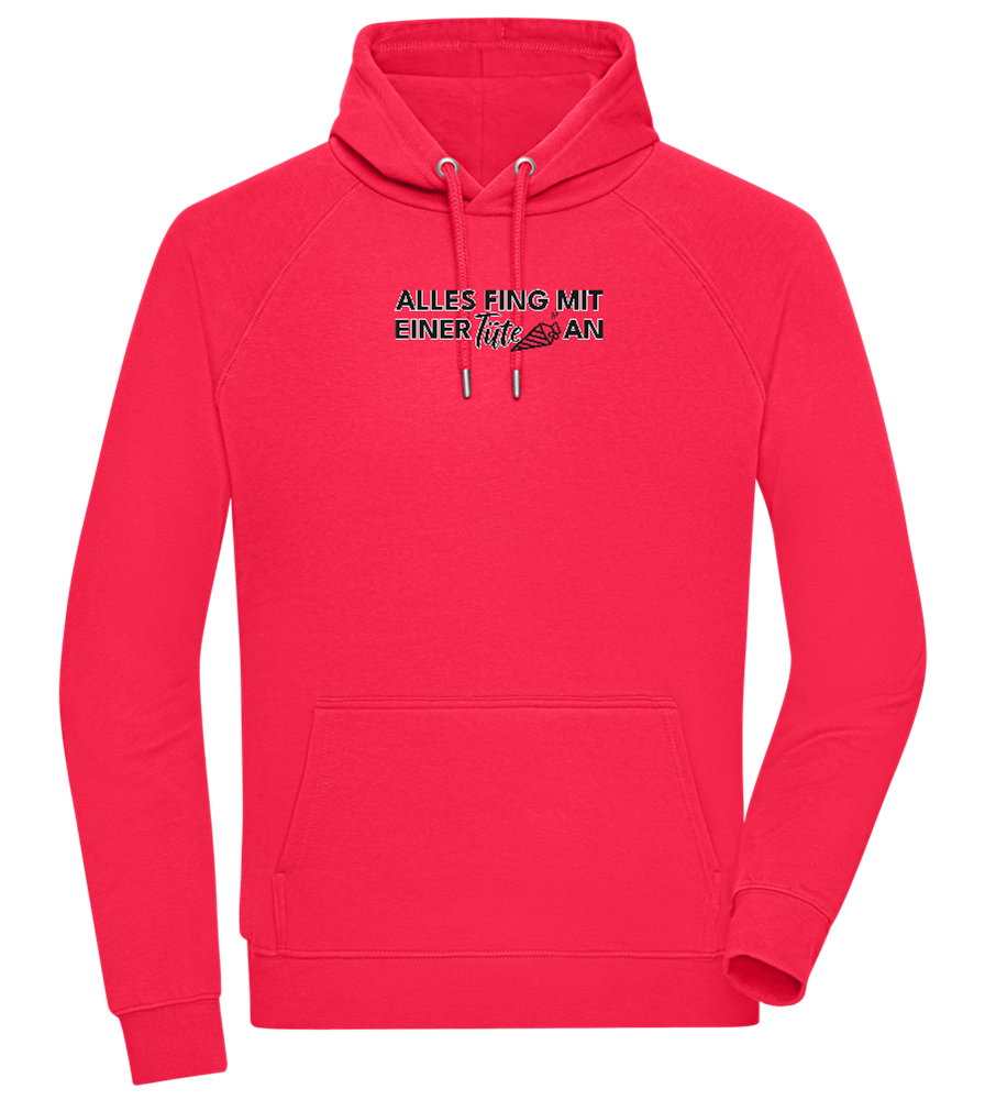 Alles Fing Mit Einer Tüte An Design - Comfort unisex hoodie_RED_front