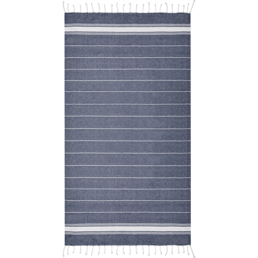 Cotton Hamam Beach Towel 180gsm_BLUE_front
