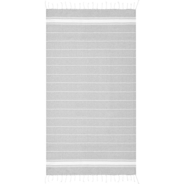 Cotton Hamam Beach Towel 180gsm_GREY_front