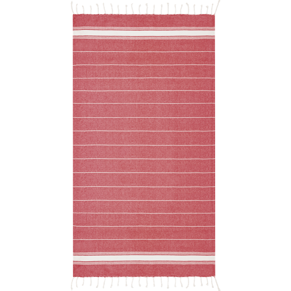 Cotton Hamam Beach Towel 180gsm_RED_front