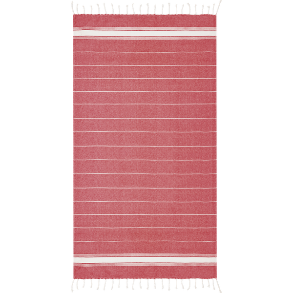 Cotton Hamam Beach Towel 180gsm_RED_front