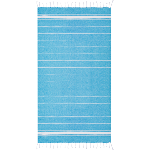 Cotton Hamam Beach Towel 180gsm_TURQUOISE_front