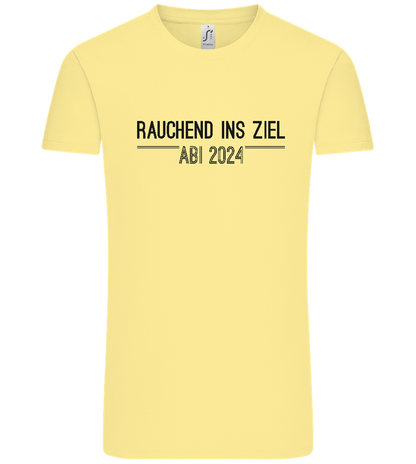 Rauchend Ins Ziel Design - Comfort Unisex T-Shirt_AMARELO CLARO_front