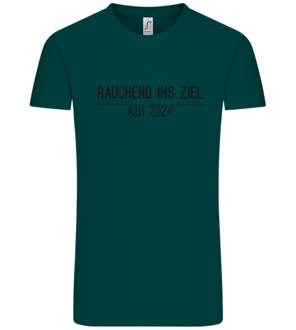 Rauchend Ins Ziel Design - Comfort Unisex T-Shirt_GREEN EMPIRE_front