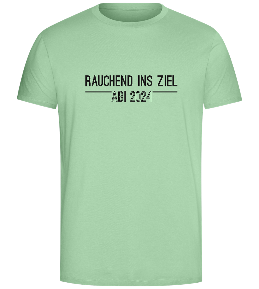 Rauchend Ins Ziel Design - Comfort Unisex T-Shirt_ICE GREEN_front