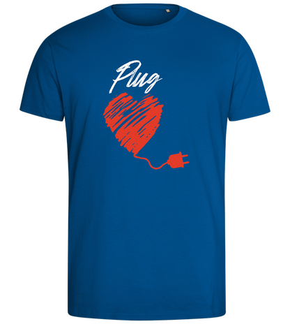 Plug Heart Design - Comfort men's fitted t-shirt_ROYAL_front