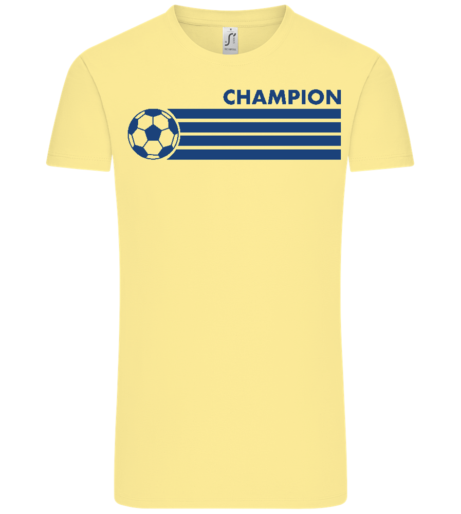 Soccer Champion Design - Comfort Unisex T-Shirt_AMARELO CLARO_front