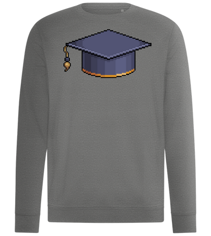 Pixelated Hat Design - Comfort unisex sweater_ORION GREY II_front