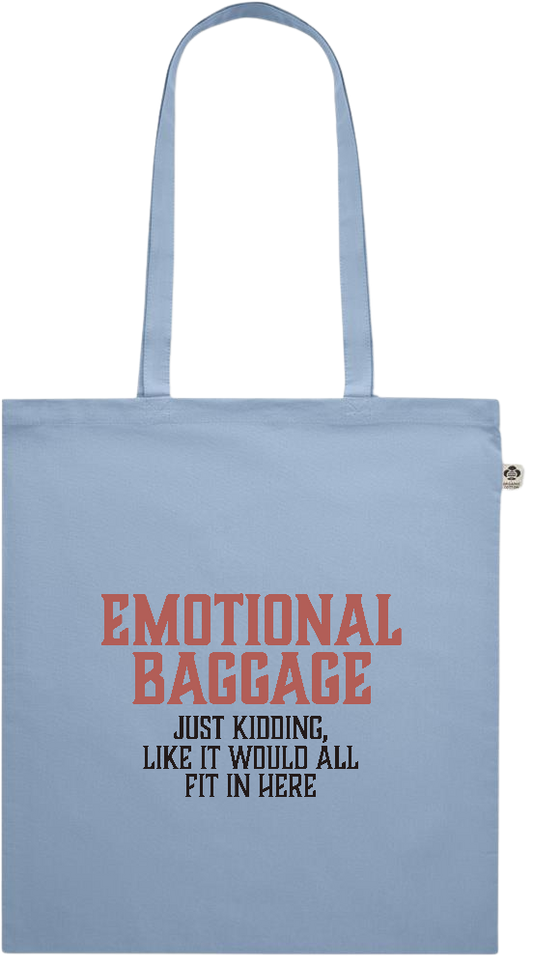 Emotional Baggage Design - Premium colored organic cotton shopping bag_BABY BLUE_front