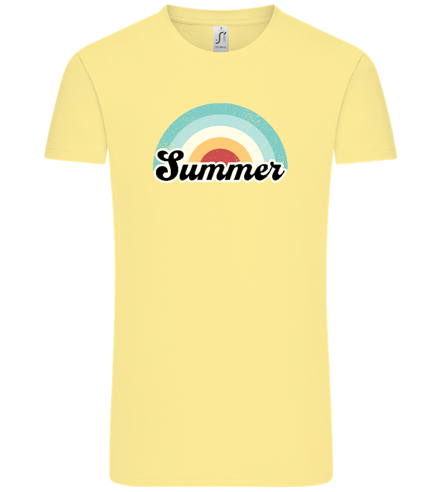 Summer Rainbow Design - Comfort Unisex T-Shirt_AMARELO CLARO_front