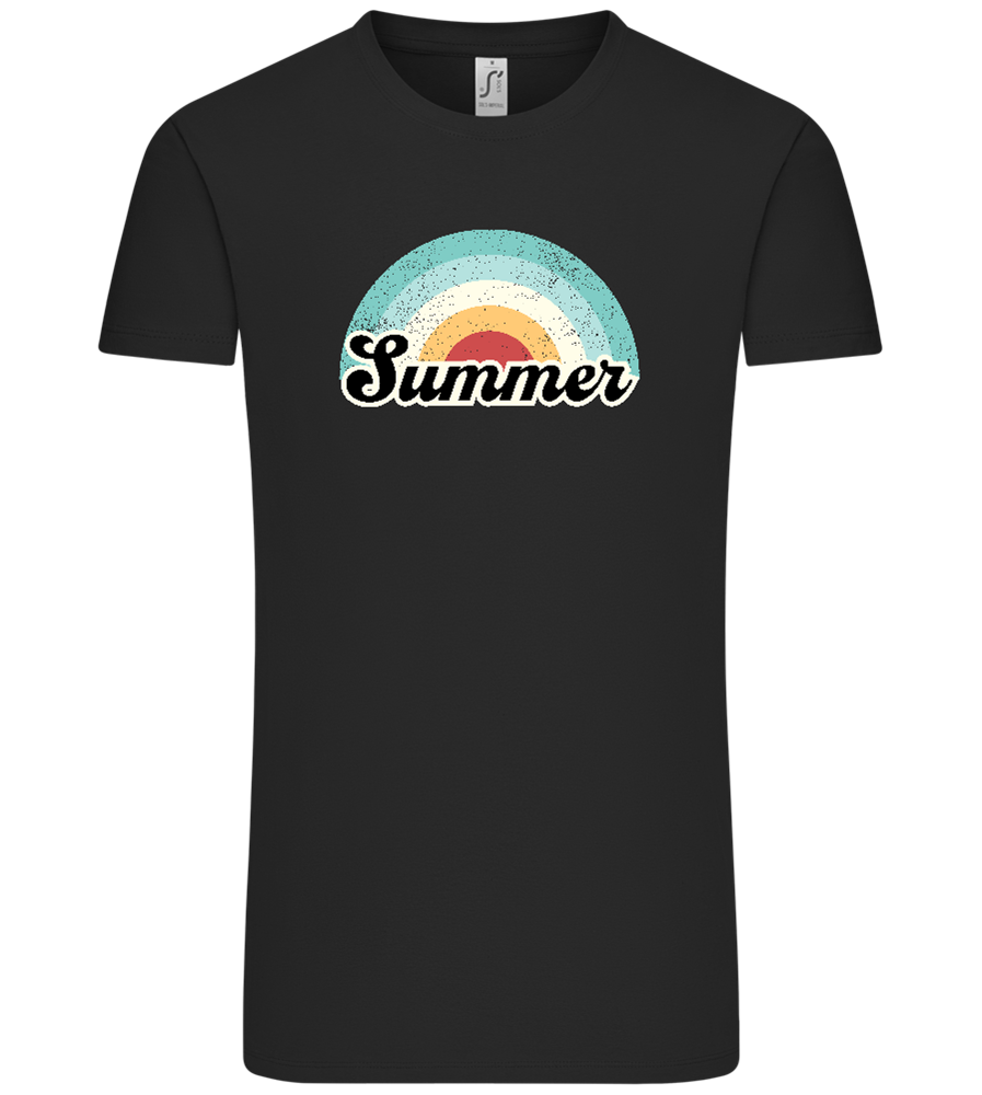 Summer Rainbow Design - Comfort Unisex T-Shirt_DEEP BLACK_front