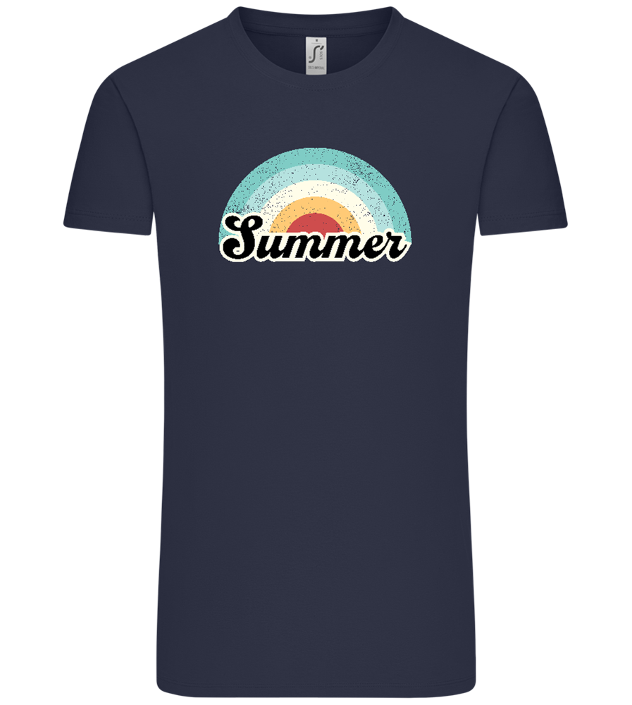 Summer Rainbow Design - Comfort Unisex T-Shirt_FRENCH NAVY_front