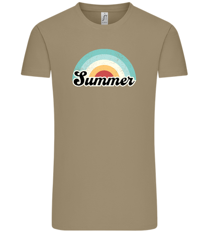 Summer Rainbow Design - Comfort Unisex T-Shirt_KHAKI_front