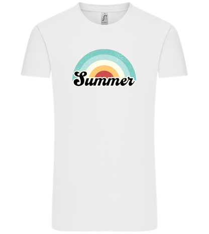 Summer Rainbow Design - Comfort Unisex T-Shirt_WHITE_front