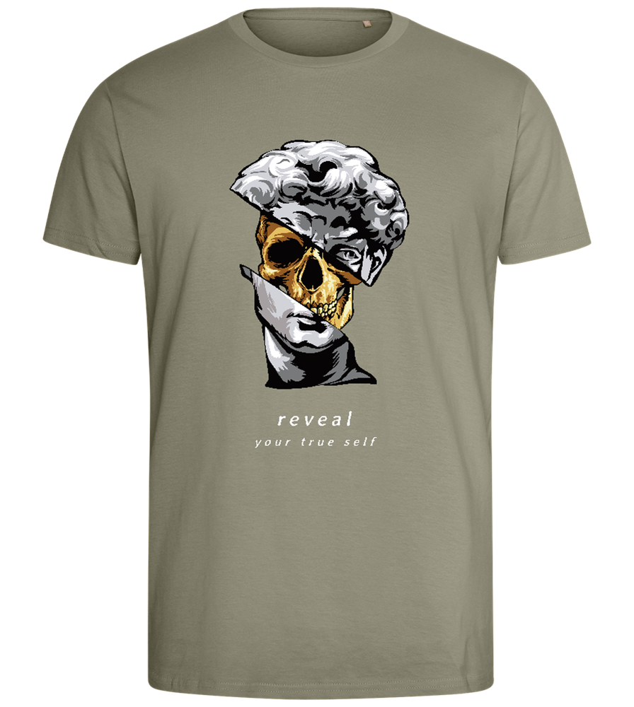 Reveal Your Self Design - Comfort men's fitted t-shirt_KHAKI_front