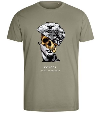 Reveal Your Self Design - Comfort men's fitted t-shirt_KHAKI_front