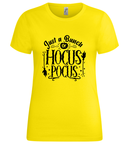 Hocus Pocus Design - Premium women's t-shirt_YELLOW_front