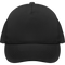 5-Panel Organic Cotton Baseball Cap_BLACK_front