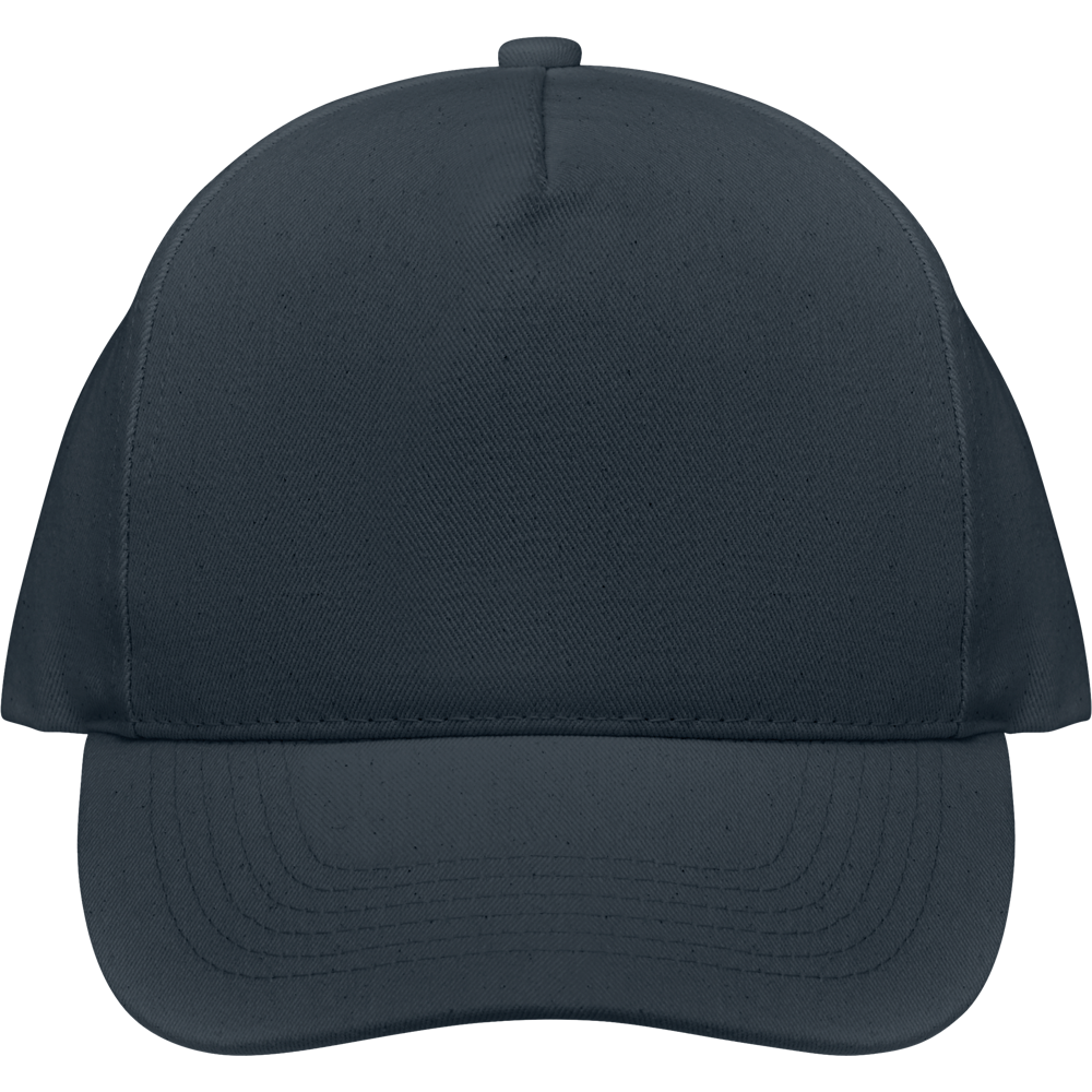 5-Panel Organic Cotton Baseball Cap_FRENCH NAVY_front