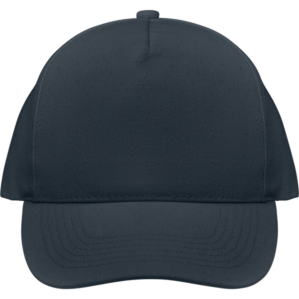 5-Panel Organic Cotton Baseball Cap_FRENCH NAVY_front